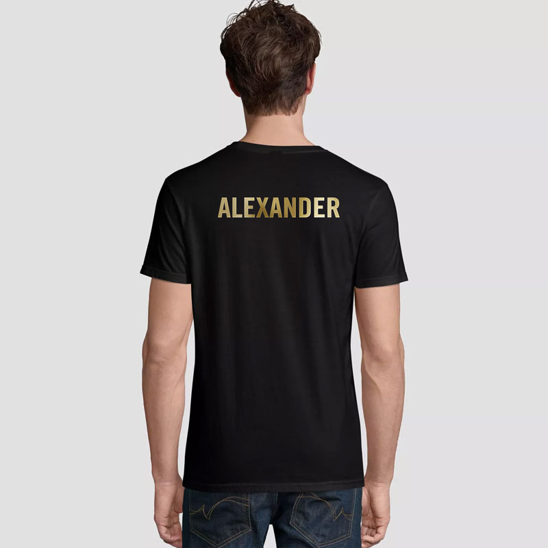T shirt with store name
